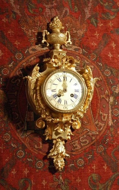 fig 2. **** SOLD **** Japy Freres Small Louis XV Cartel Clock